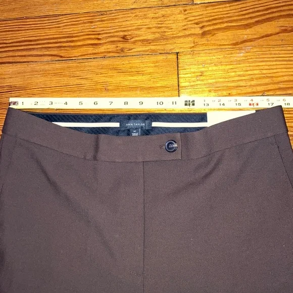 Ann Taylor The High Rise Madison Brown Pants NEW - Picture 15 of 16